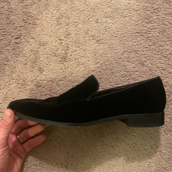 Saks Fifth Avenue Black Velvet Loafers - Picture 5 of 5